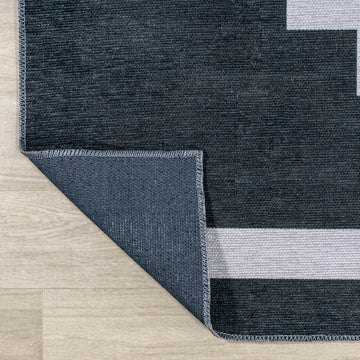 Adriel Geometric Tribal Medallion Machine-washable Area Rug